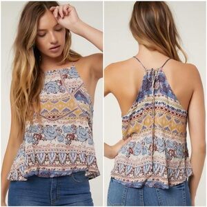 O'Neill Blue and Yellow Tank Top Vibrant Style